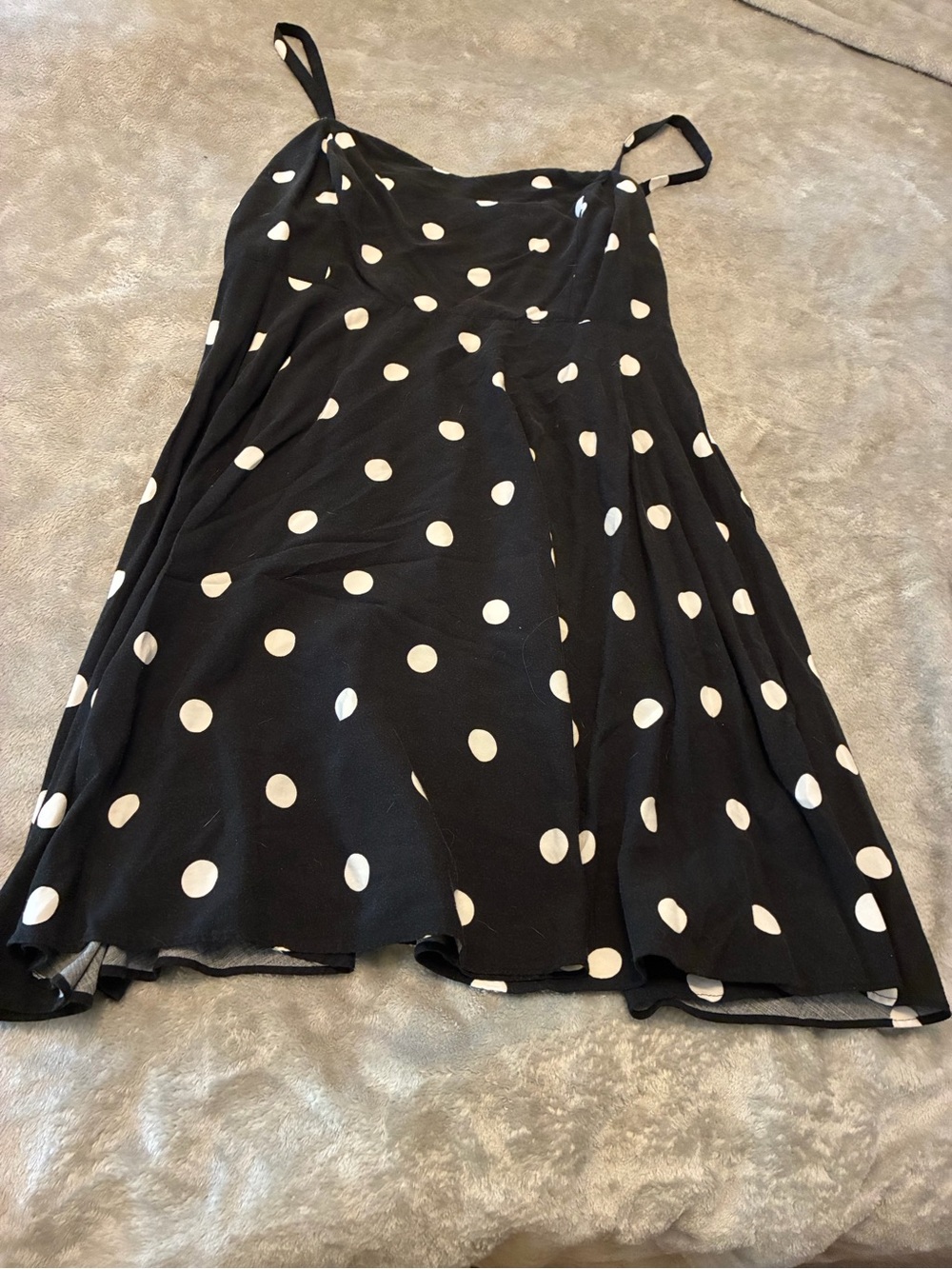 Old Navy Black Polka Dot Skater Skirt